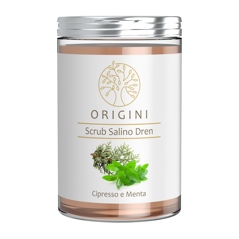 Scrub salino corpo DREN con Cipresso e Menta