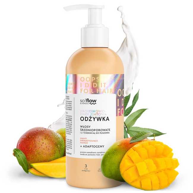 Balsamo emolliente-proteico per capelli a media porosità con tendenza al crespo