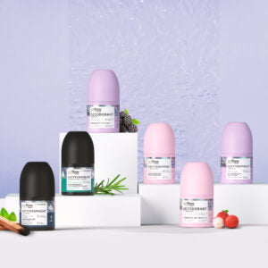Deodorante con betaina, profumo di frutti di bosco