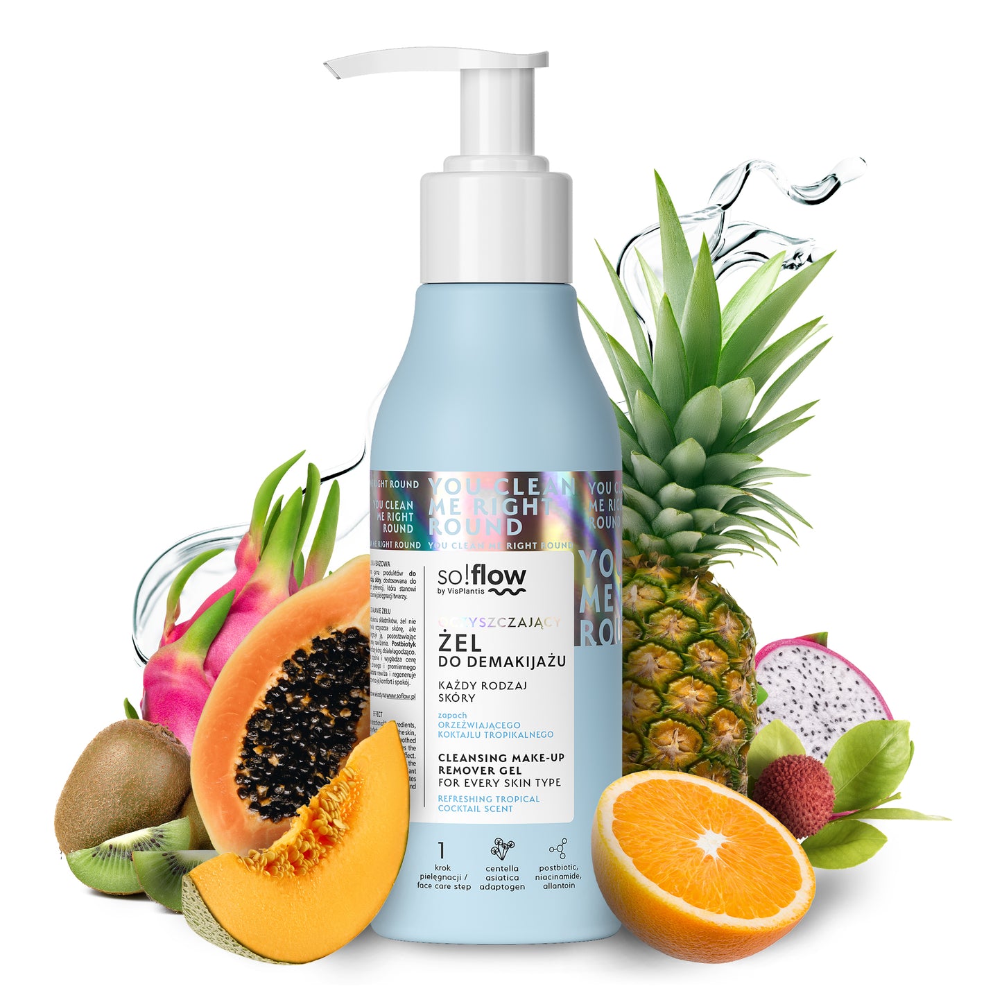 Gel detergente struccante viso