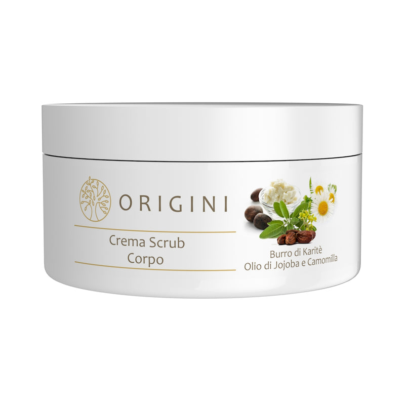 Crema scrub corpo con Burro di Karité, Jojoba e Camomilla