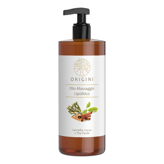 Olio Massaggio Lipolitico con Cannella, Fucus e The Verde