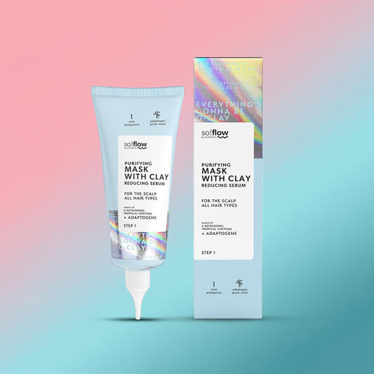 Maschera all'argilla purificante per ridurre il sebo del cuoio capelluto