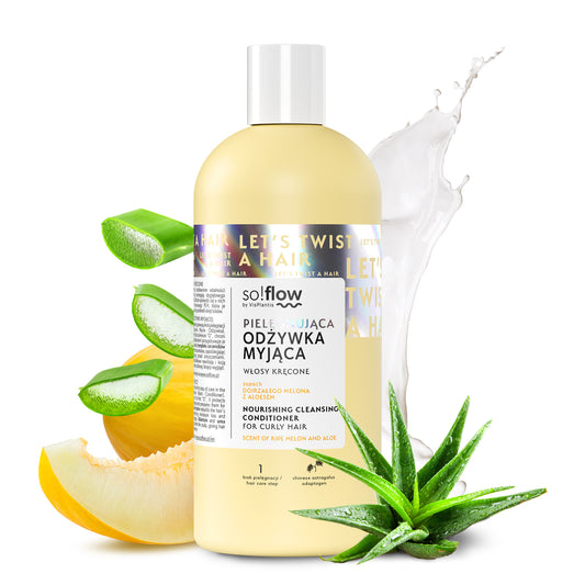 Balsamo detergente per capelli ricci