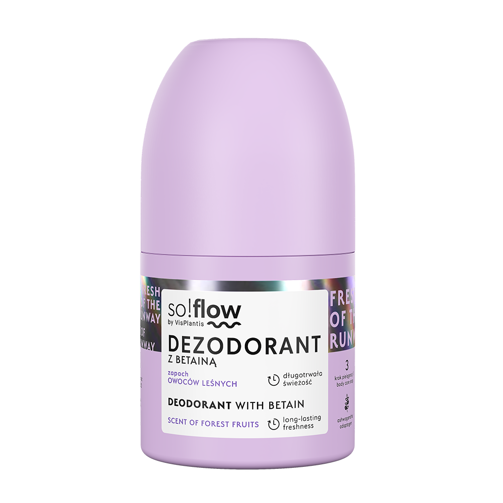 Deodorante con betaina, profumo di frutti di bosco