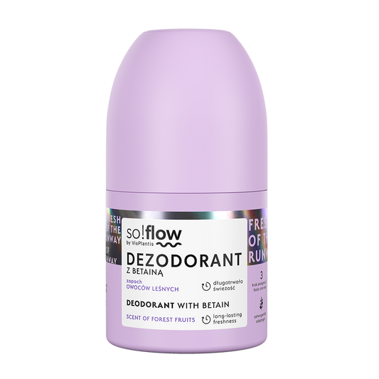 Deodorante con betaina, profumo di frutti di bosco