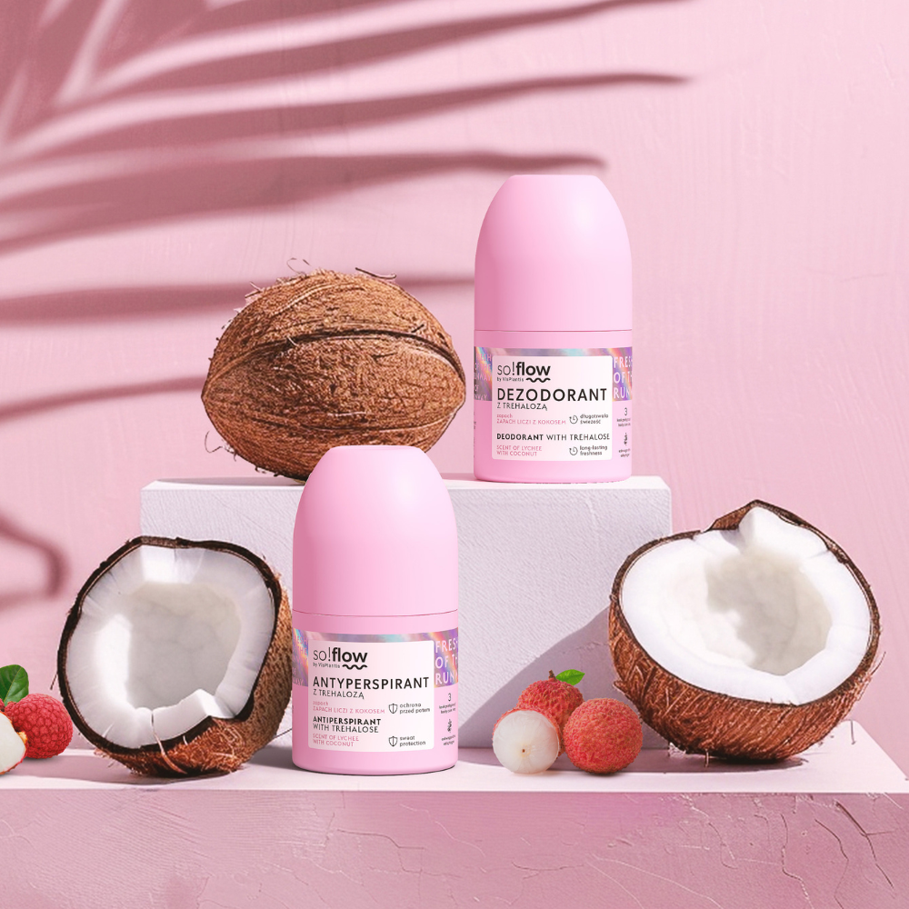 Deodorante al trealosio, profumo di litchi e cocco