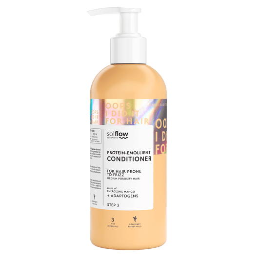 Balsamo proteico-emolliente per capelli a media porosità con tendenza al crespo