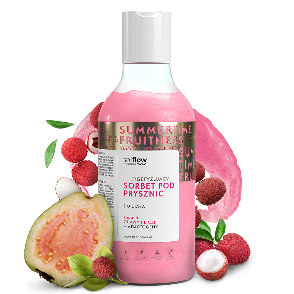 Sorbetto doccia energizzante al profumo di guava e litchi